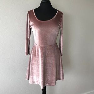 Dusty Rose Velvet Dress